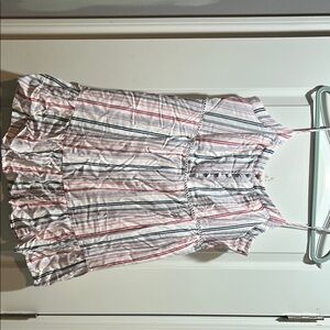 Miami Red and Blue Patterned Top